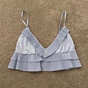 Blue ruffle Zara tank!